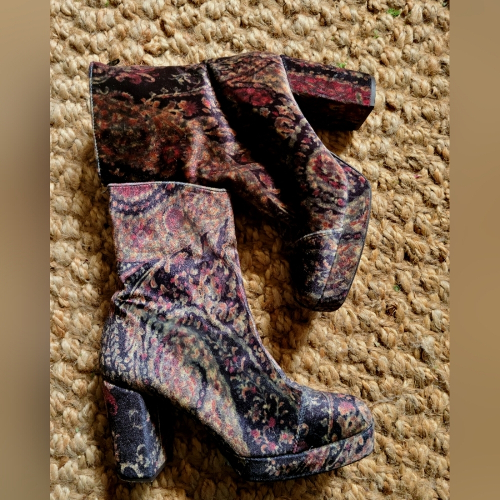 Free People Velvet Boots